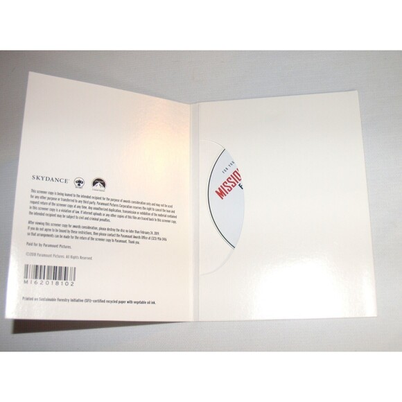 Mission Impossible Fallout DVD 2018 Academy Awards Consider Promo copy RARE - Picture 3 of 3